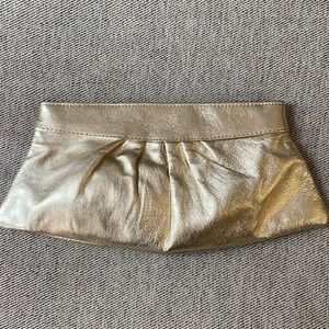 Lauren Merkin Gold Metallic Clutch